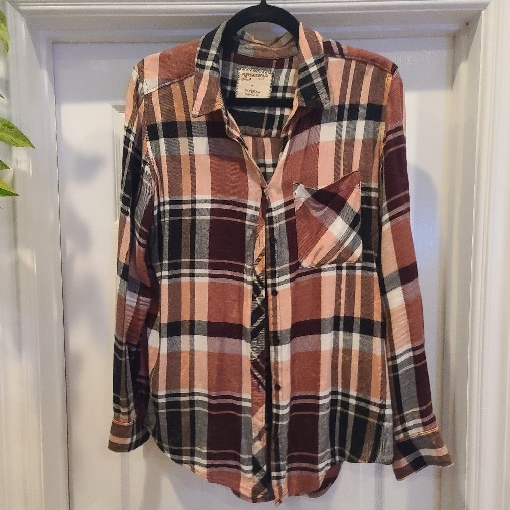 Plaid Pink Long Sleeve Button Shirt